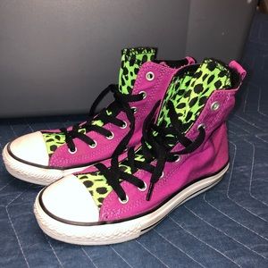 Girls Purple High Top Converse